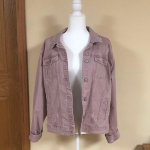 dusty pink jean jacket